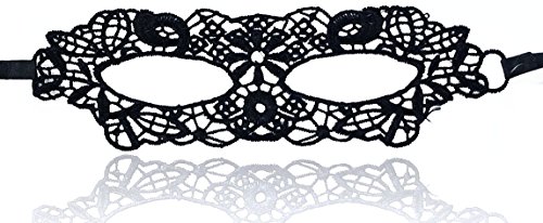 Masquerade Face Masks – Adjustable Strap, Comfy Fit, Sleek Lace, Majestic Patterns – for Halloween, Costumes, Joyous Celebrations, Mardi Gras, Weddings, Ball Proms, Venetian Décor (Subtle Sexy)