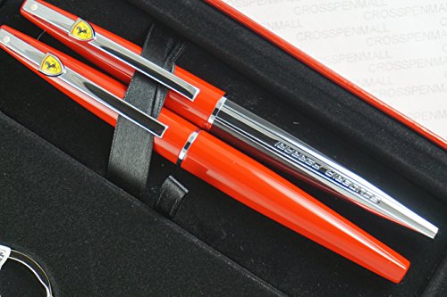 Cross Ferrari Taranis Aerodynamic Power, Rosso Corsa, Sleek Style & Patent-pending Gripping Section Icy , Polished Trim Accent, Medium nib Fountain pen & Ballpoint Pen.In Original Premium Box