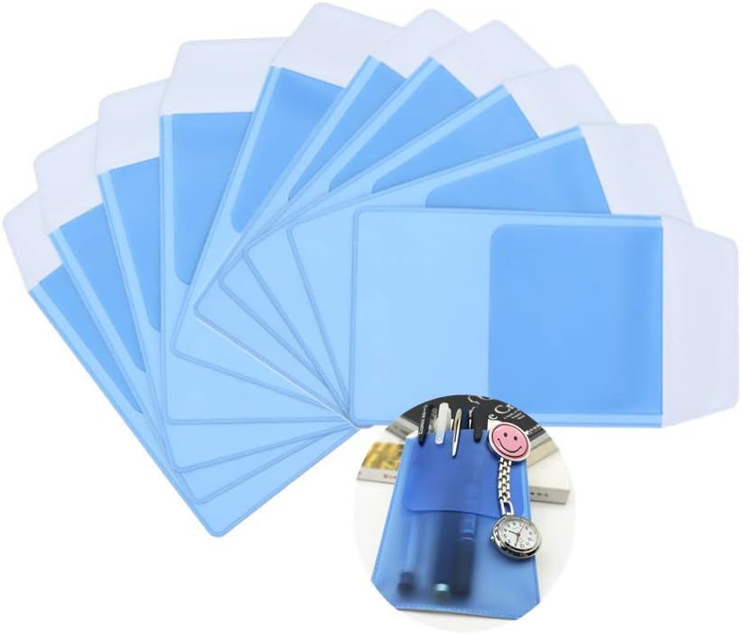 10 Pack Frosted Pocket Protector for Shirts, Lab Coats, Pants,pocket