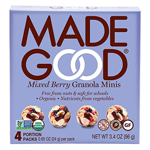 image for MadeGood Mixed Berry Granola Minis, 6 Boxes (0.85 oz, 24 ct); Organic,