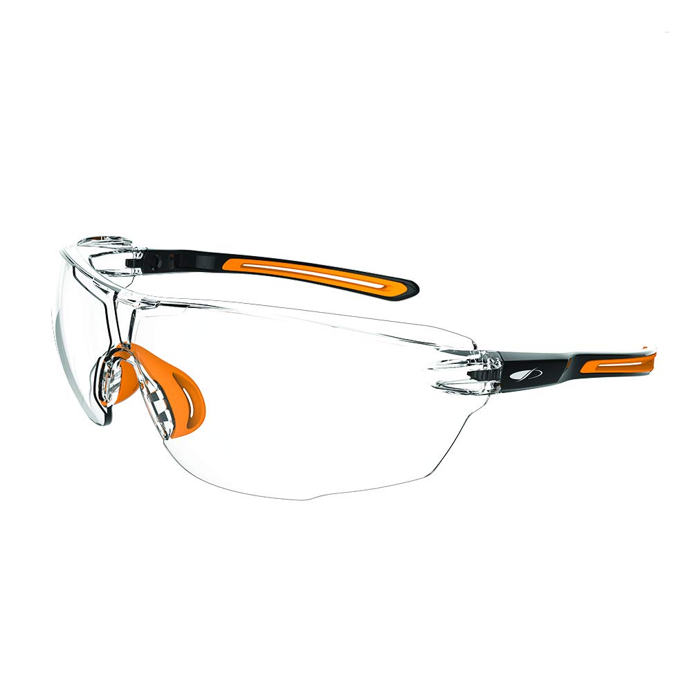 JSP - Onex KN UV400 Black and Orange Temples Clear Lens Spectacle, AS/AF Coating (JSP 1ONEBO23CKN)