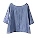 Najia Symbol Womens Casual Solid Linen Blouses Shirts
