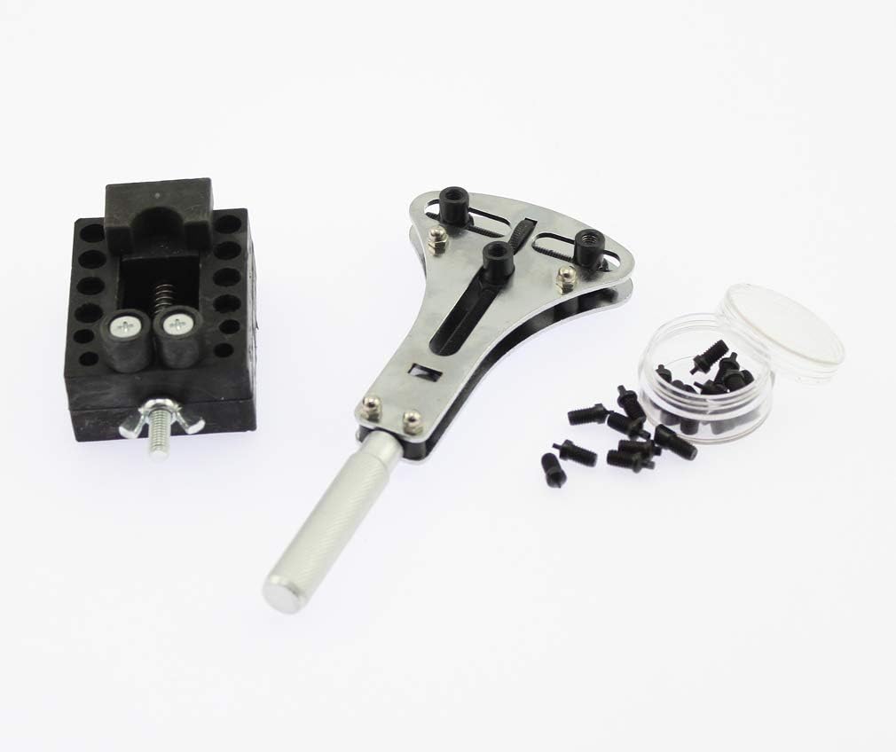 Amazon Co Jp Olive G 大型腕時計にも対応 時計電池交換工具セット 三点支持オープナー 固定器 Diy 工具 ガーデン