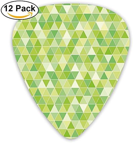 ROSSERJR Triangles Geometry Figures Modern Digital 12 Pack Colorful,Stylish, Premium Quality | Perfect Guitar Picks For Kids &amp; Teens