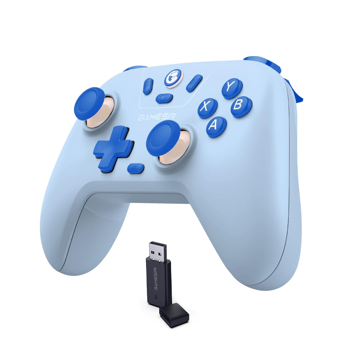 Photo 1 of GameSir Nova Lite Wireless Controller – 2.4G & Bluetooth Gamepad for Windows PC, iPhone, Android, Switch & Steam Deck – Hall Effect Triggers, Turbo Function, Rumble Vibration (Sky Blue)
