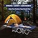 ELTOW Cozy Folding Camping Cot | Heavy-Duty Portable Collapsible Sleeping Bed with Pillow & Mattress | Superior Camping Gear with Strong Steel Frame & 1680D Oxford Fabric | Supports 400 Lbsthumb 2