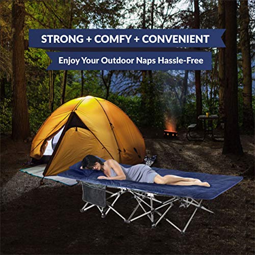 ELTOW Cozy Folding Camping Cot HeavyDuty Portable Collapsible
