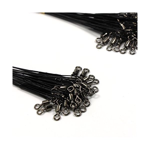 Croch-Stainless-Steel-Wire-Leader-for-Fishing-with-Swivels-and-Snaps-30-lb