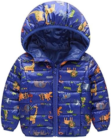 xiaokong Kids Hoodies Floral Zipper Thickened Comfy Outdoor Coat Blue 140cm