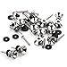 Guitar Bass End pin Strap Buttons Locks Cushion Screws Chrome Metal Pack of 16