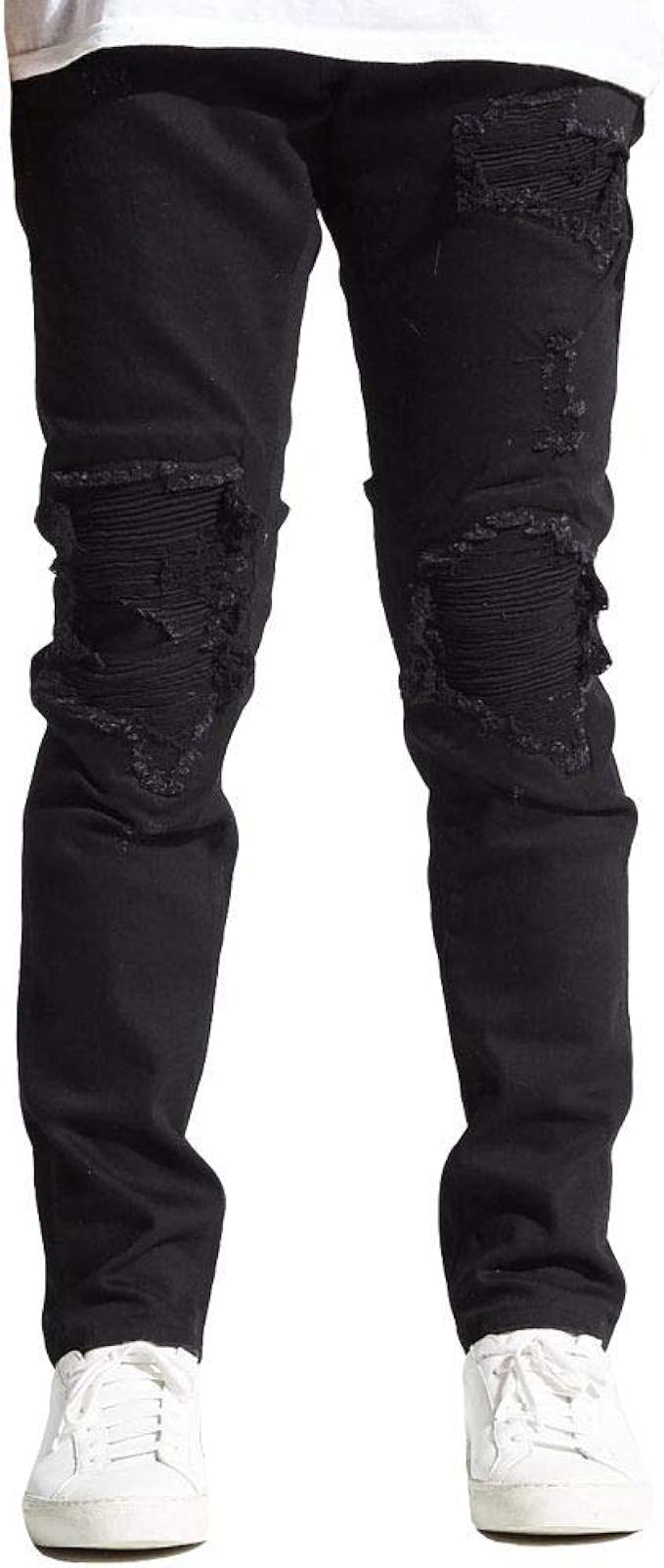 black biker denim