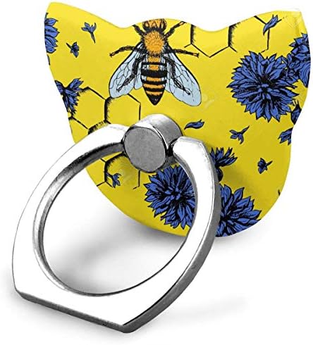 Bees and Flowers Phone Ring 360 Degree Rotating Ring Grip Anti Drop Finger Holder for iPhone iPad and All Cellphone
