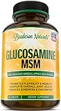 Glucosamine & MSM - 60 tablets - Joint Support Supplement: Green Lipped Sea Mussel, Chondroitin Sulfate, Chromium, Selenium, Zinc &Vitamins A, B, C, E - Reduce Pain & Inflammation