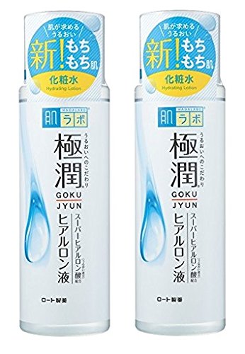 Hada Labo Rohto Hadalabo Gokujun Hyaluronic Lotion Moist, 5.7 fl. oz. (170ml) ( set of 2 )