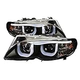 Spyder Auto PRO-YD-BMWE4602-4D-3DDRL-BK Black Projection Headlight