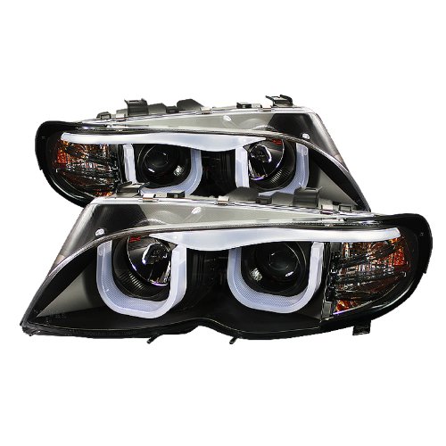 Spyder Auto PRO-YD-BMWE4602-4D-3DDRL-BK Black Projection Headlight