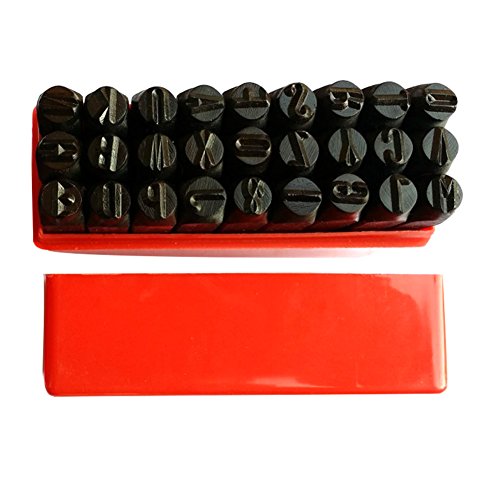 xlpace Letter Stamp Punch Set Hardened Steel Metal Alphabet Letter Wood Leather Punch Tool Craft