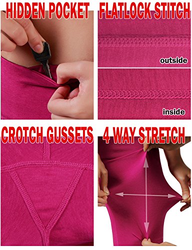 image for ODODOS Power Flex Yoga Capris Tummy Control Workout Non See-Through Pa