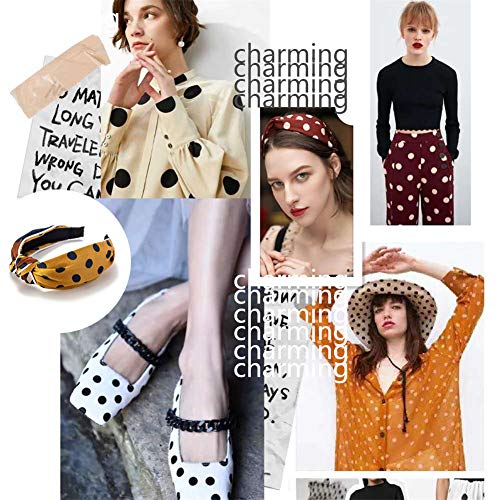 image for GUNIANG Knot Wide Headbands for Women, Cloth Dot Hair Bands for Women'