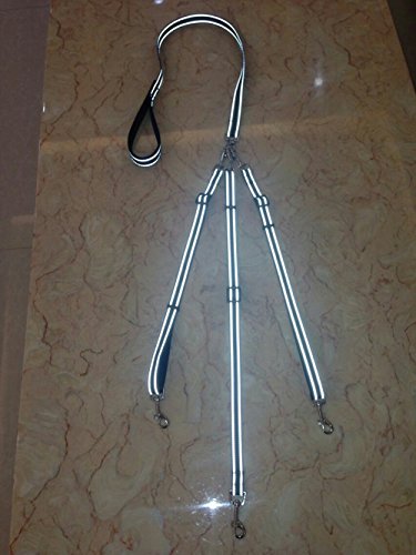 image for cocopet Night Version Heavy Duty 3 Way Dog Coupler Braid Leash No Tang