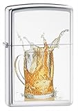 Zippo High Polish Chrome Beer Lighter (Silver, 5 1/2x 3 1/2-Cm)