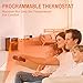Air Choice 1500W Portable Space Heater with Remote &Timer, Function 3 Modes with Intelligent Programmable Thermostat, Overheat & Tip-Over Shutoff Wood Cabinet, M, Brown