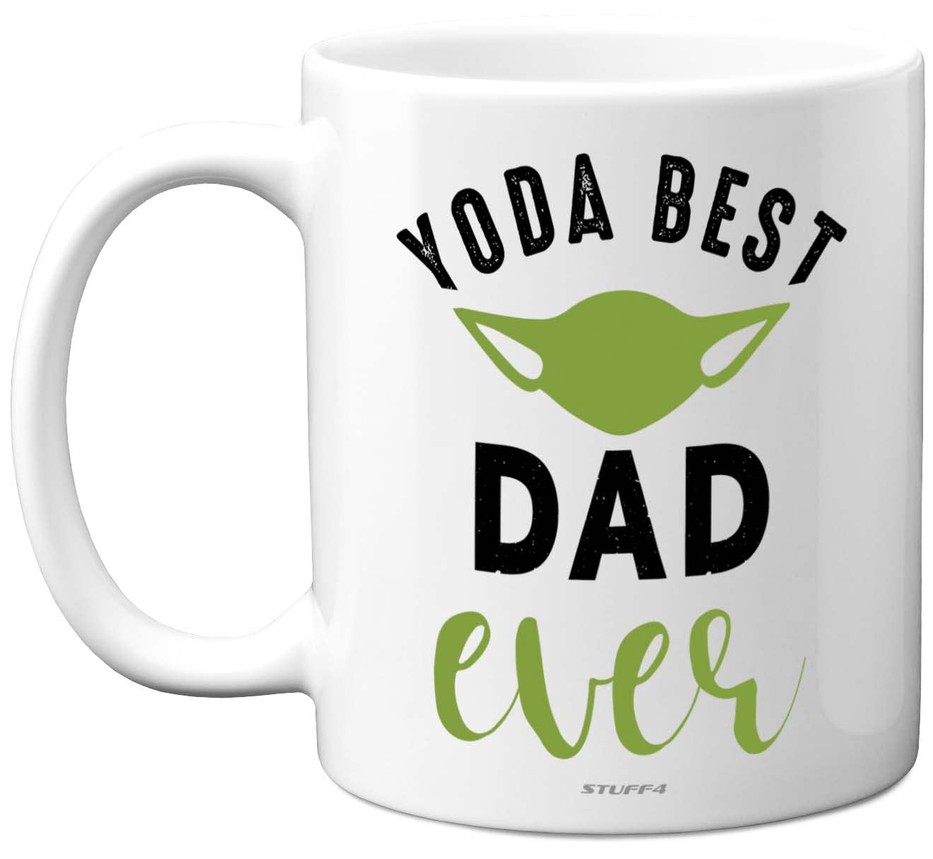 Stuff4 Yoda Best Mug - Fathers Day Mug Gifts, Dad Birthday, Christmas Dinosaur Gifts, 11oz Ceramic Dishwasher Safe Coffe Cup, Dads from Child Children, Cute Funny Made in UK