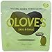 Oloves Tasty Mediterranean Flavor, 48 x 1.1oz, Pitted Green Olives with Basil and Garlic
