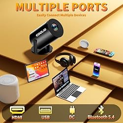 Mini Projector, Support 4K 1080P Portable Projector
