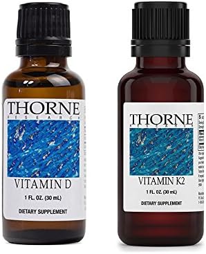 Thorne Research Supplement Bundle (2 Items) - Vitamin D3 Liquid + Vitamin K2 Liquid