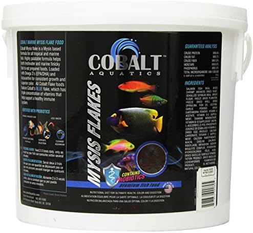 Cobalt AquaticsCA Mysis with Blue Flakes, 32oz - Probiotics for Tropical & Marine Species - Support Digestive & Immune Health - for Vibrant Colors
