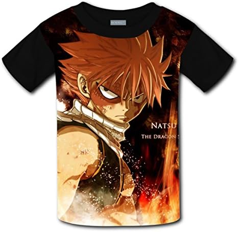 YUOP NHUOSP Children Short Sleeve Fairy Tail 3D Kids T-Shirts Youth Summer Casual M