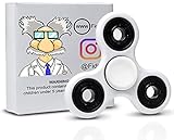 Fidget Spinner / Tri Spinner - Long Spintime - Injection Molded Design - Non-3D Printed. Hybrid Ceramic Bearings with Quality Guarantee, by FidgetDoctor (White)