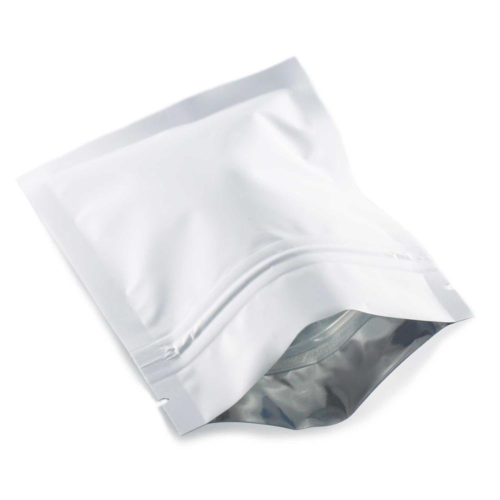 100Pcs Matte Aluminum Foil Zipper Packing Bag Resealable Zip Lock Mylar