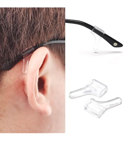 SAIGO 10-Pair Anti-Slip Silicone Ear Hooks – Soft Glasses Retainers For Sunglasses & Eyewear, Mini Size For Sports & Daily Wear