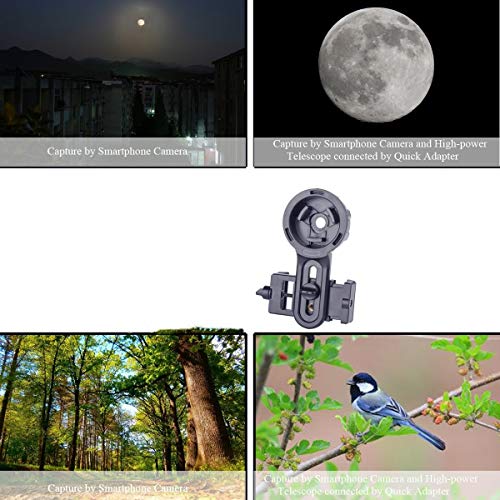 Spotting Scope Universal Phone Mount-Support Monocular Binoculars Spotting Scopes Eyepiece Diameter 24-47mm- Compatible with Smartphone Width 55-102mm Almost All Models of Mobilephones on The Market