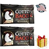 Cotton Bacon Prime Organic Muscle Faster Absorption Vape Wicks for DIY (2 Pack)