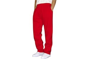 Baggy Sweatpants Men Wide Leg Casual Fleece Jogger Lounge Gym Athletic Drawstring Sweat Track Pants with Pockets