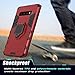 Samsung Galaxy S10 Plus Case,Heavy Duty Shockproof Full Body Slim PC+TPU Soft Edge Bumper,Hidden Kickstand Back Case Cover with Car Magnet Function Case Cover for Samsung Galaxy S10 Plus 2019(red)