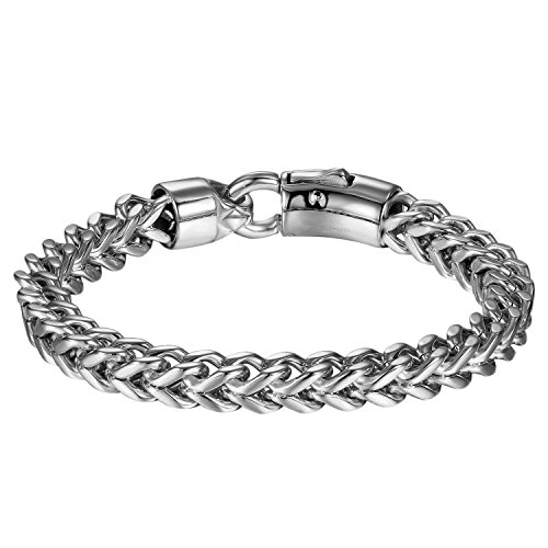 9mm mens high polished stainless steel curb chain link …