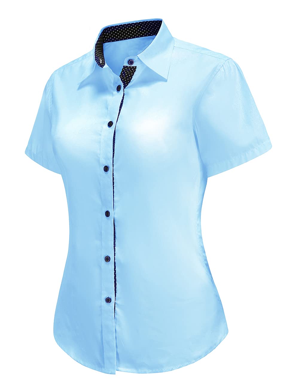 Womens Button Down Shirts Short Sleeve Work Shirts