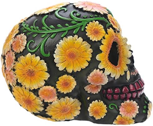 Puckator Day of the Dead Skull Head with Daisy Floral Motif - Home Living Room Decoration - Gifts For Men Women - Image 5
