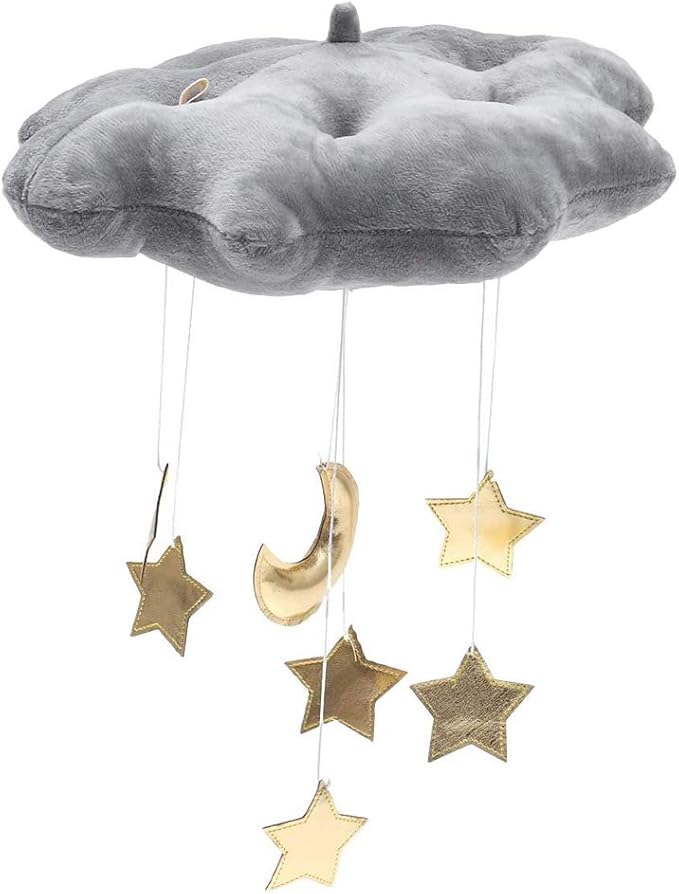 Puddingt® Baby Decke Mobile Hängende Wolke Dekorationen Mond und Sterne