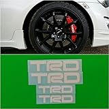R&G Toyota TRD HIGH TEMP Brake Caliper Sticker Set of 4 Decals (White)