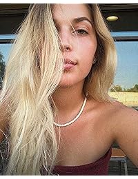 Puka Shell Necklace for Women Handmade Clam Chips Puka Shell Beach Choker Necklace White Sea Shell Necklace Bracelets Anklet Set Hawaiian Beach Jewelry