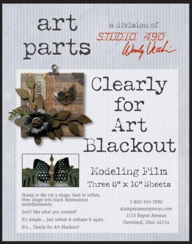 Brand New Wendy Vecchi Clearly For Art Modeling Film Sheets 3/Pkg-Blackout 8""X10"" Brand New