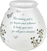 Pot Of Dreams Floral Bloom Hand Painted Ceramic Money Box Save And Smash