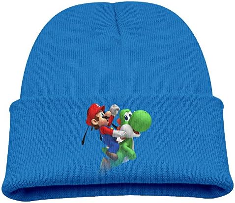 Babala Mario 7th Children Knitted Beanie Cap Hat Skull Slouchy Cap Hat Black
