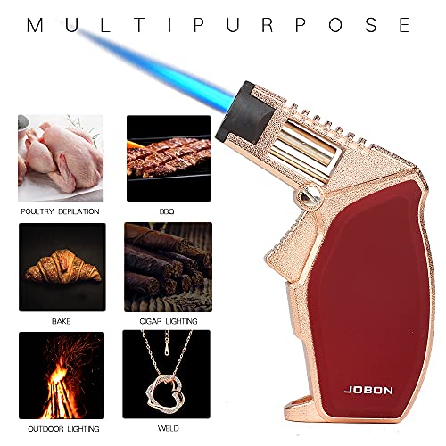JOBON Torch Lighter Adjustable Firepower Refillable Butane Gas Jet