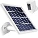 Skylety Solar Panel with Security Wall Mount Compatible with Ring Spotlight Cam Only, 5 m/ 16.4 ft Cable with Barrel Connector, 5 V/ 3.5 W (Max) Output, Without CAM, White